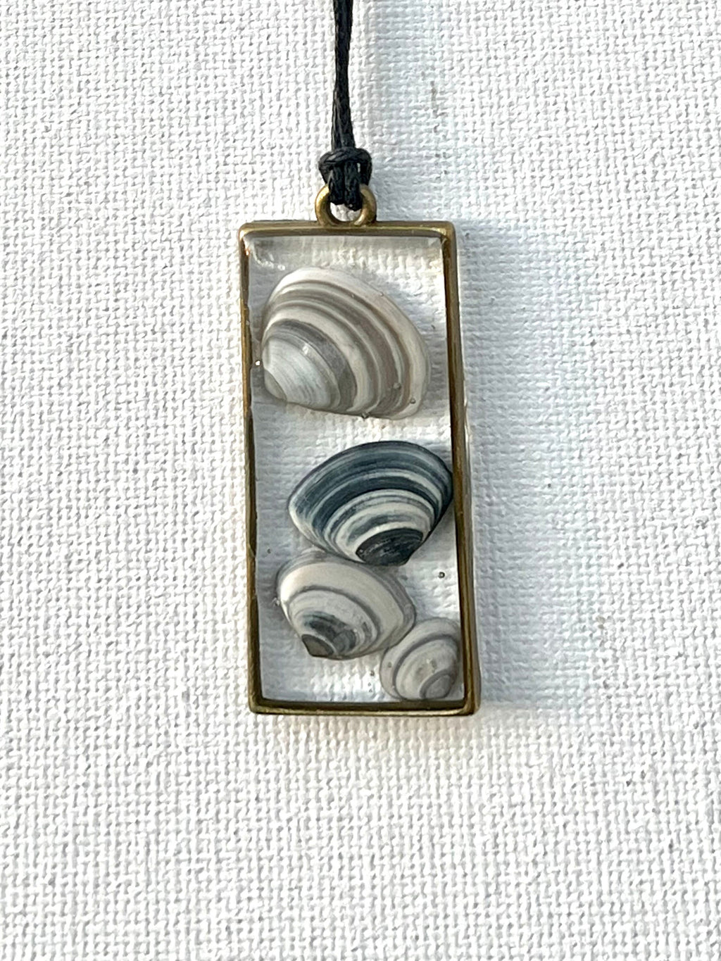 Blue Shell Resin Necklace | Real Seashell Pendant | Ocean Inspired Jewelry