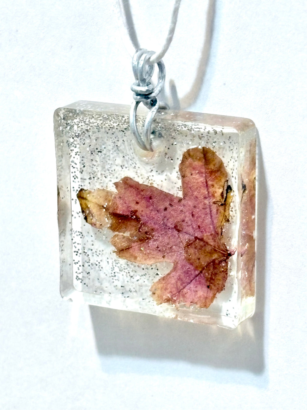 Red Leaf Resin Necklace | Emberfall