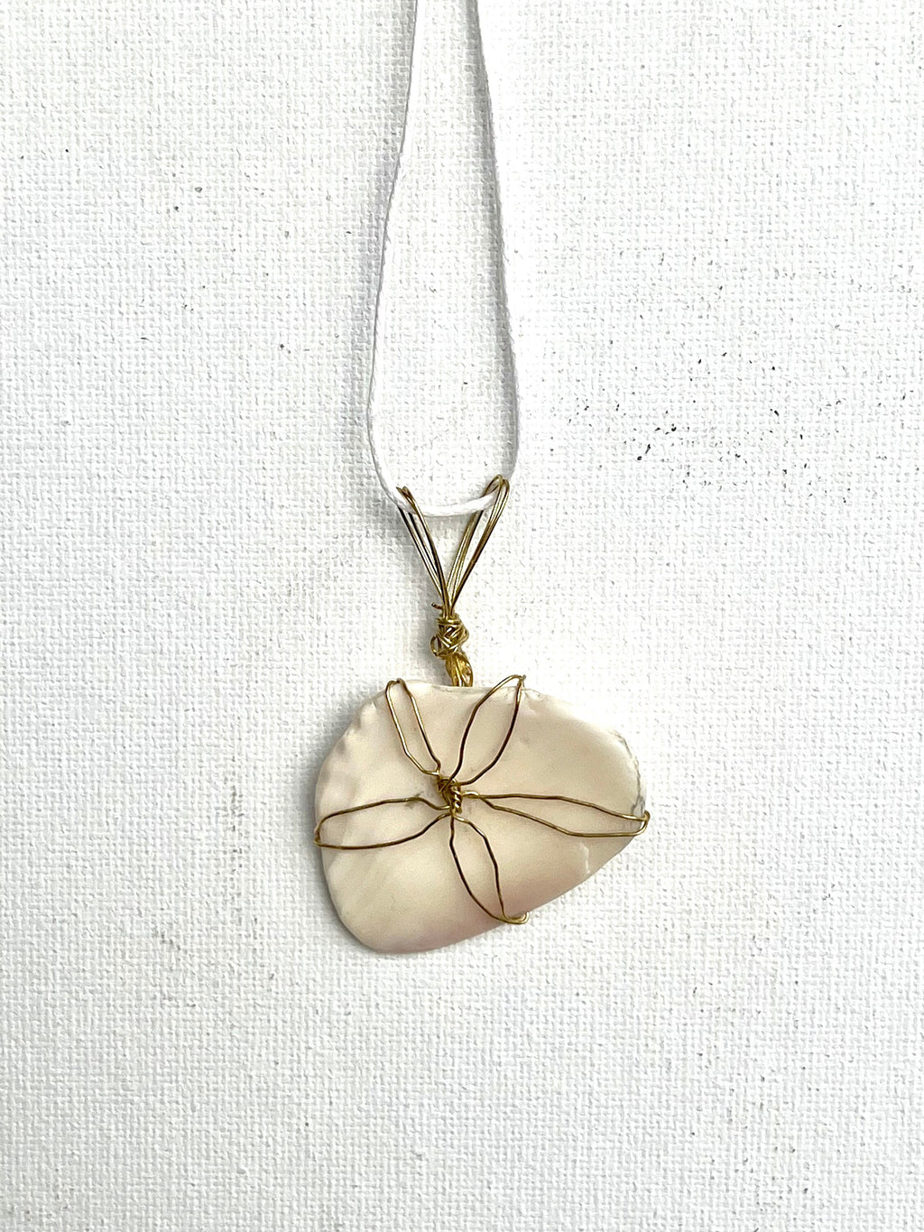 Shell Fragment Necklace, Wire Wrapped Seashell Pendant Necklaces, Genuine Seashell Jewelry, Ocean Inspired Pendants