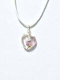 Wildflower Heart Necklace | Blossom in tiny Resin Heart Pendant