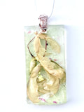 Green Helicopter Seeds in Resin Pendant | Woodland Wings Necklace