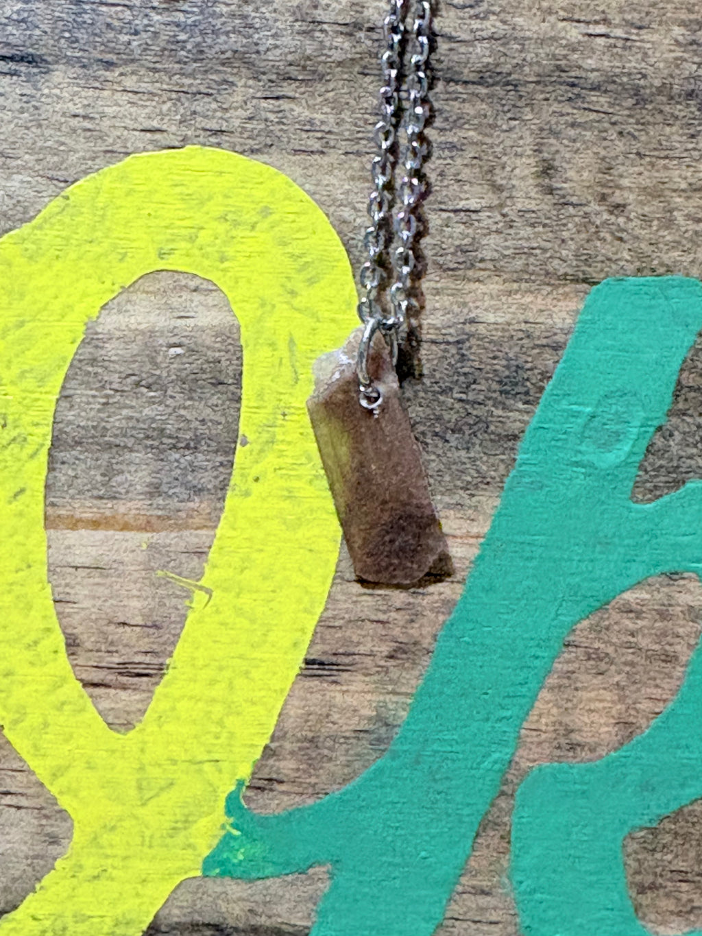 Hourglass Selenite | Crystal Necklace | Simple Silver Chain Pendant