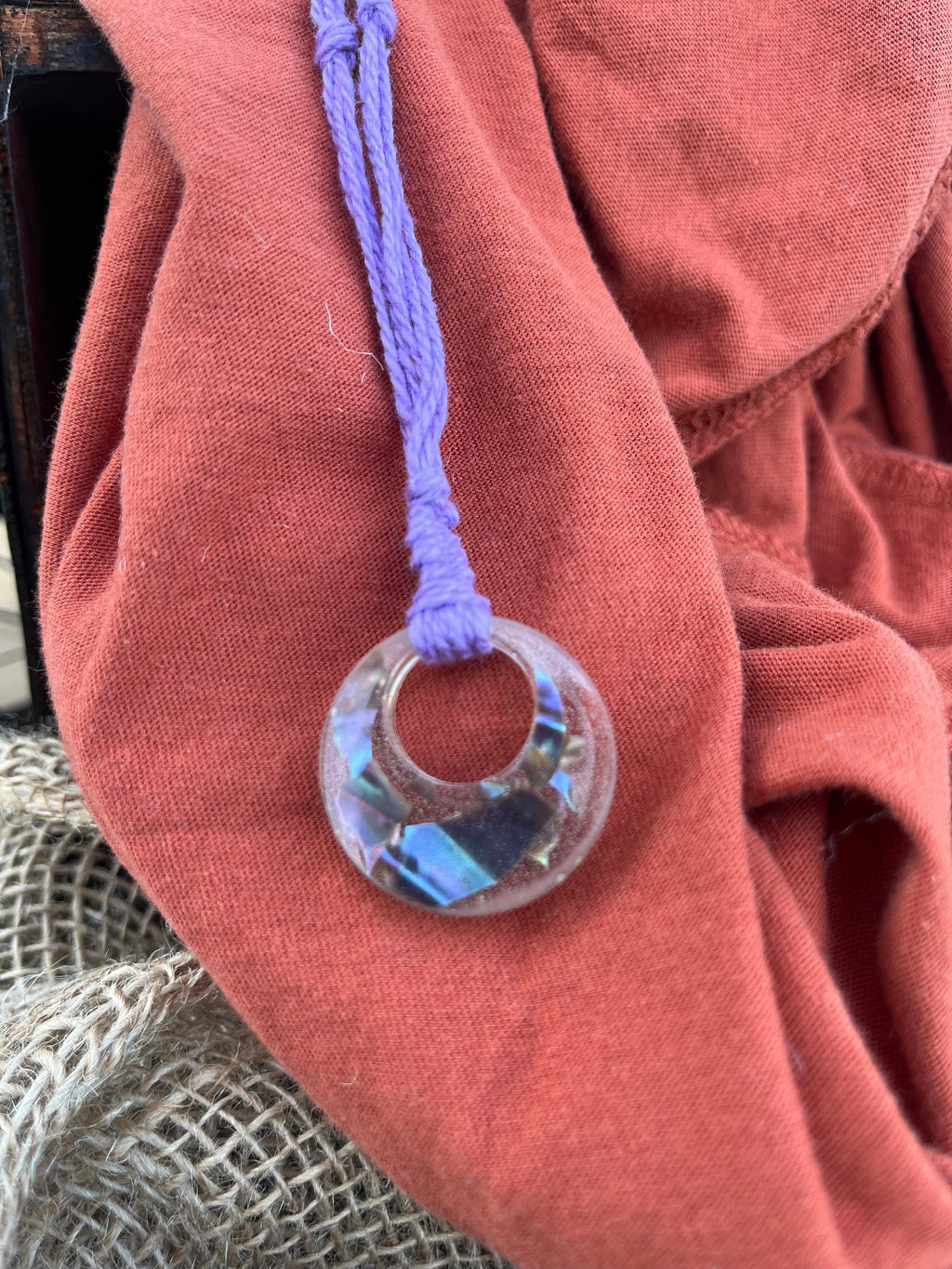 Iridescent Oyster Shell Necklace | Ocean-Inspired Pendant