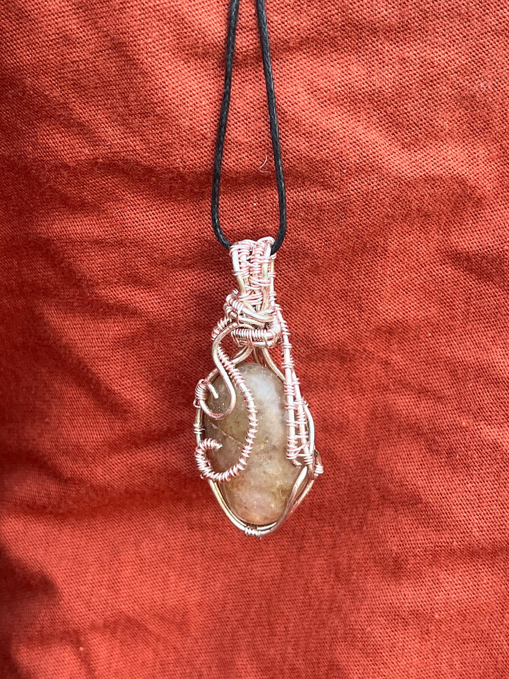 Tumbled Stone Wire Wrapped Pendants, Wire Wrapped Stone Necklace, Statement Piece Jewelry, Natural Jewelry