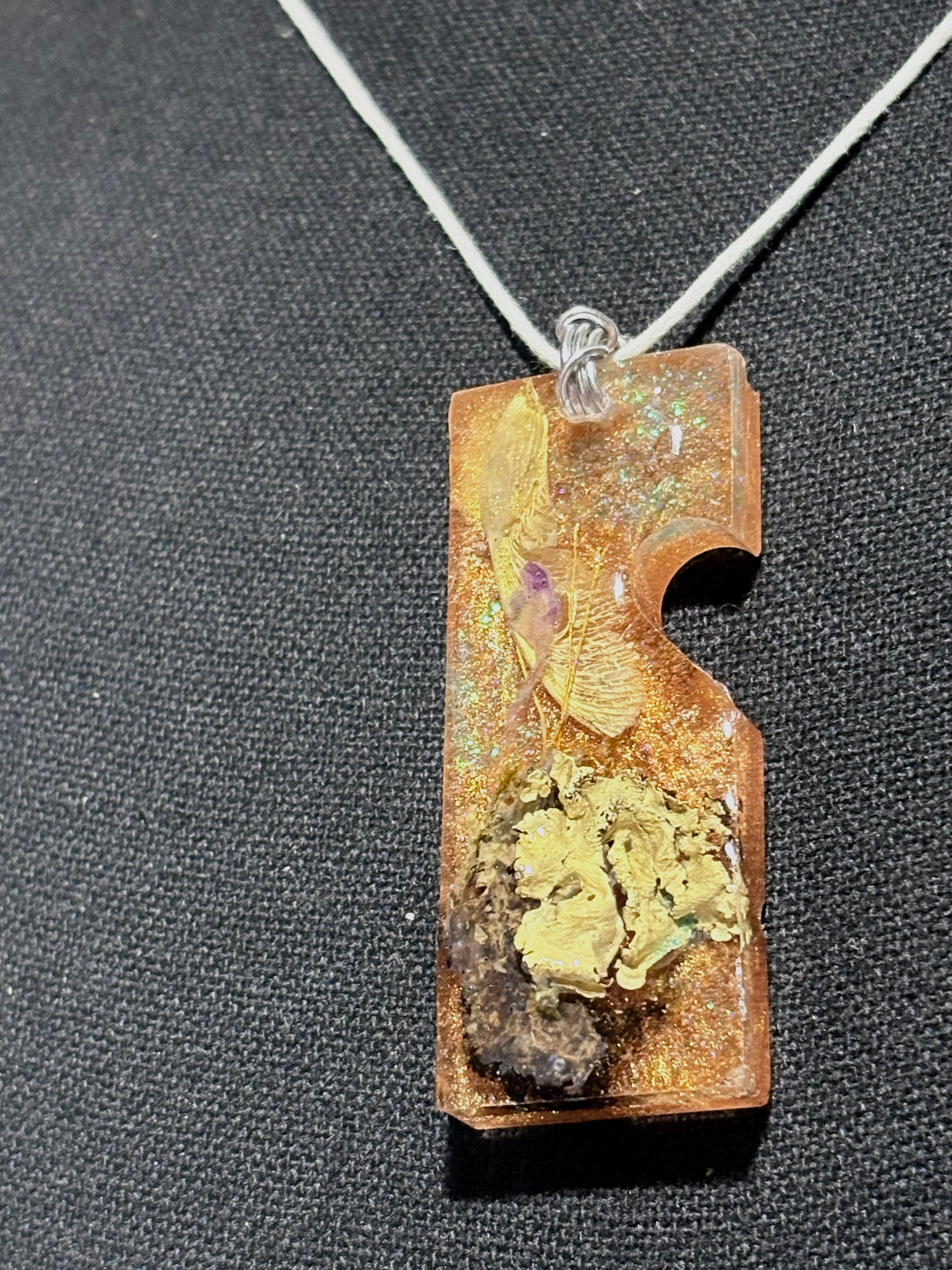 Forest Botanicals in Resin Pendant | Woodland Wonder