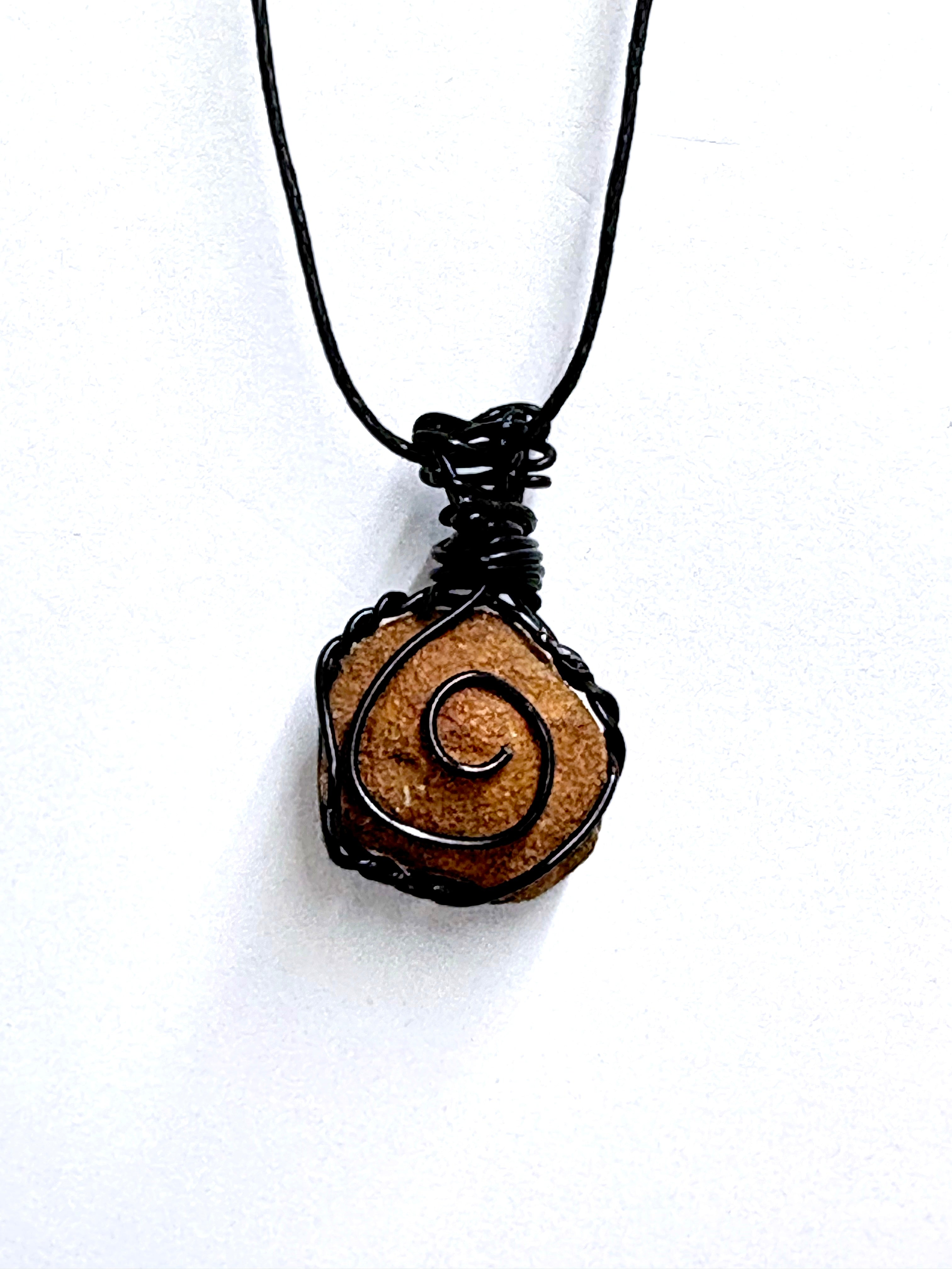 Rose Rock | Wire Wrapped Reversible Necklace | Oklahoma Stone Jewelry
