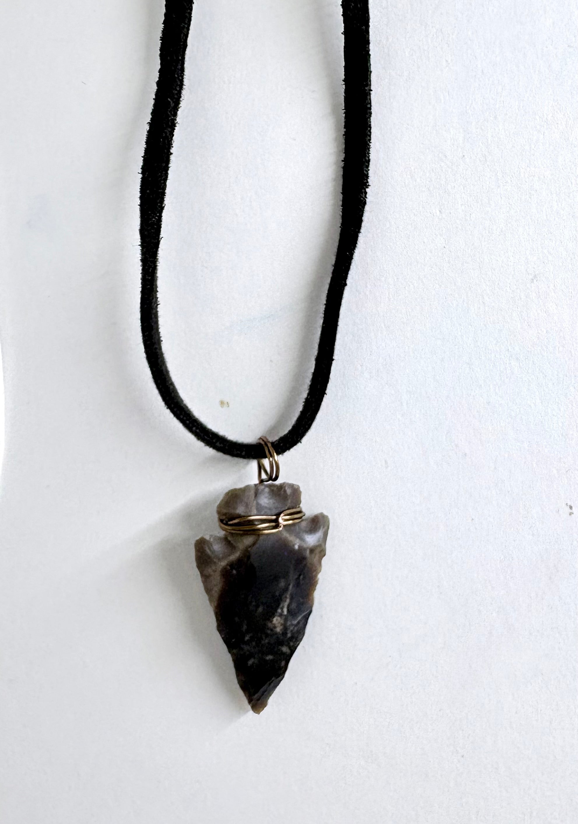 Dark Arrowhead Necklace | Primitive Stone Pendant | Nature Inspired Jewelry