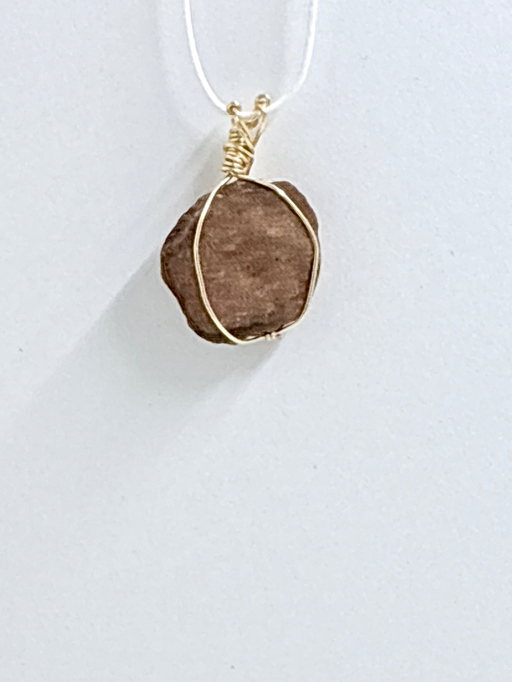 Rose Rock | Minimal Wire Wrapped Necklace | Natural Stone Jewelry