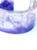 Thistle Resin Bracelet | Thistle & Twilight Bangle | Purple Resin and Thistle Florets