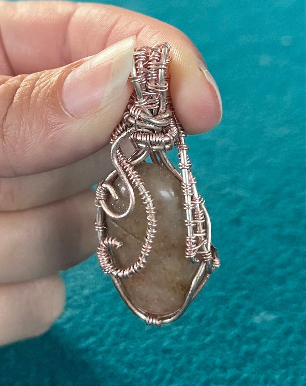 Tumbled Stone Wire Wrapped Pendants, Wire Wrapped Stone Necklace, Statement Piece Jewelry, Natural Jewelry