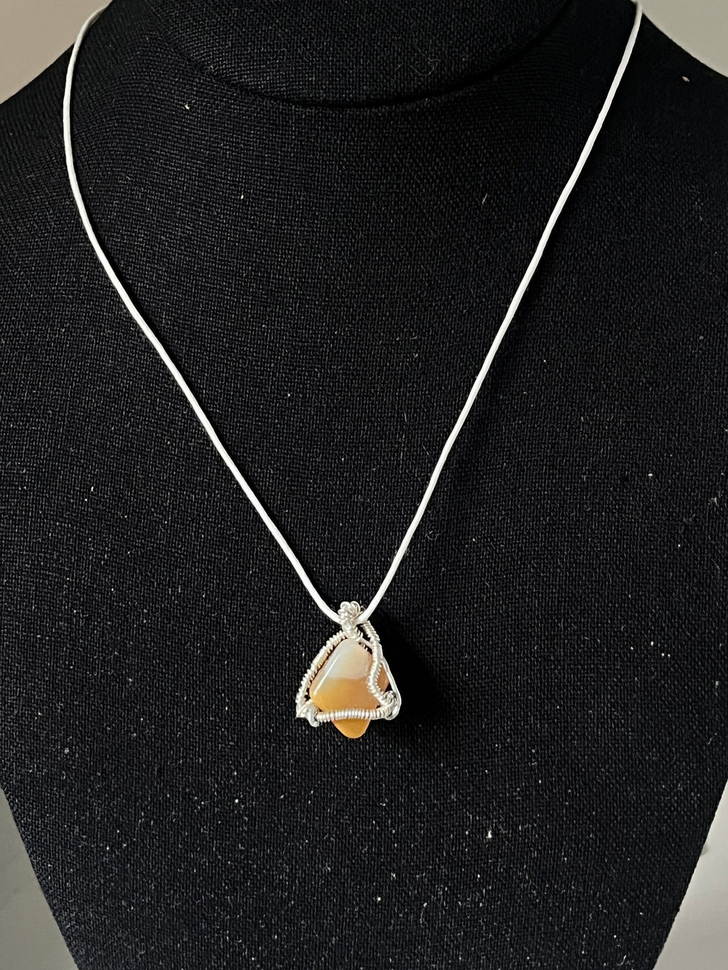 Petite Stone Wire Wrapped Pendants, Wire Wrapped Stone Necklace, Reversible Small Wire Wrapped Jewelry, One of a Kind Natural Jewelry