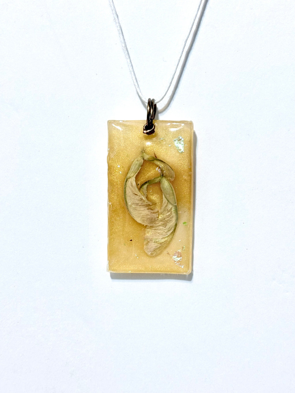 Helicopter Seeds in Resin Pendant | Woodland Wings Necklace