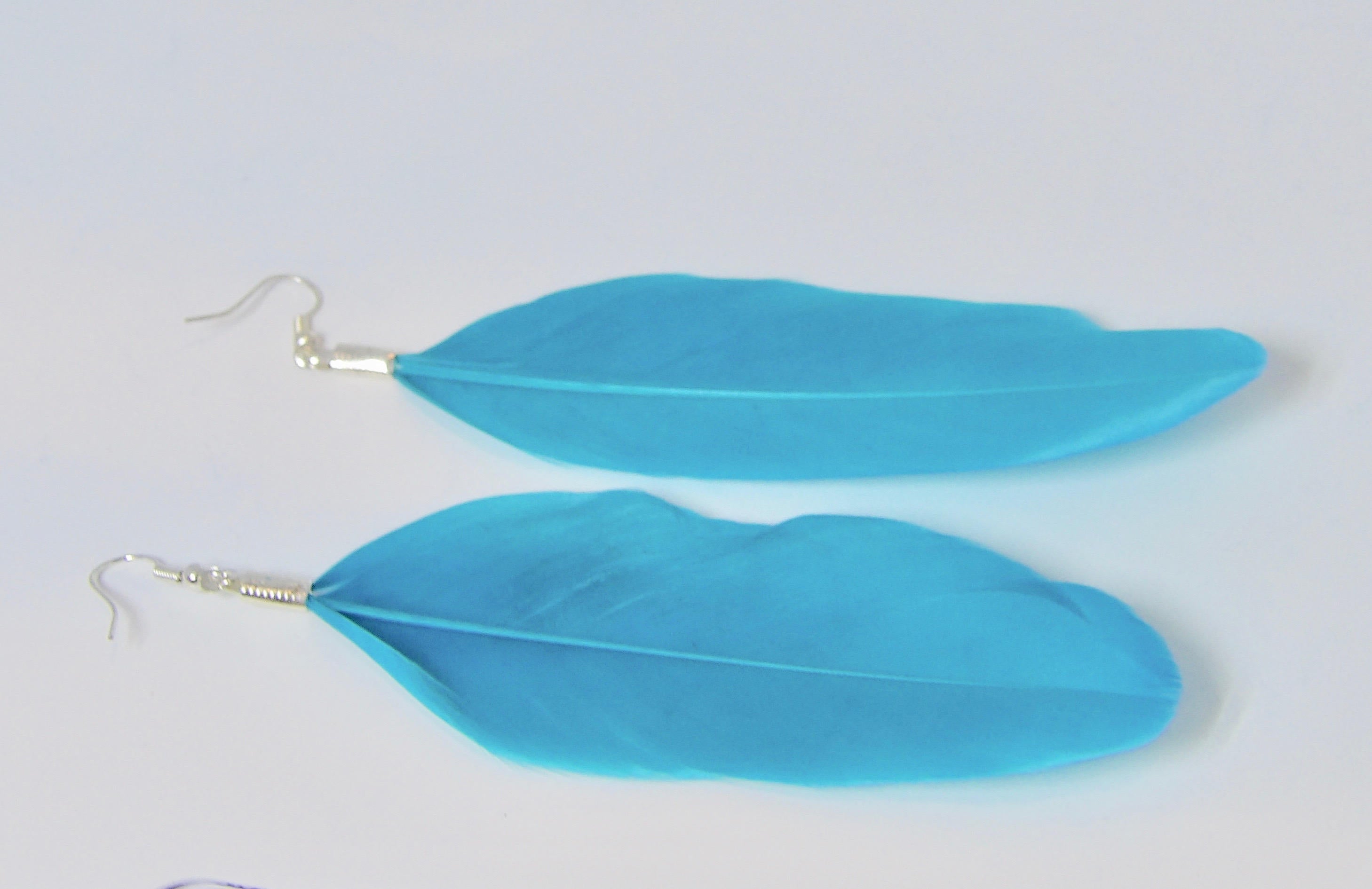 Feather Earrings | Colorful Dangle Earrings