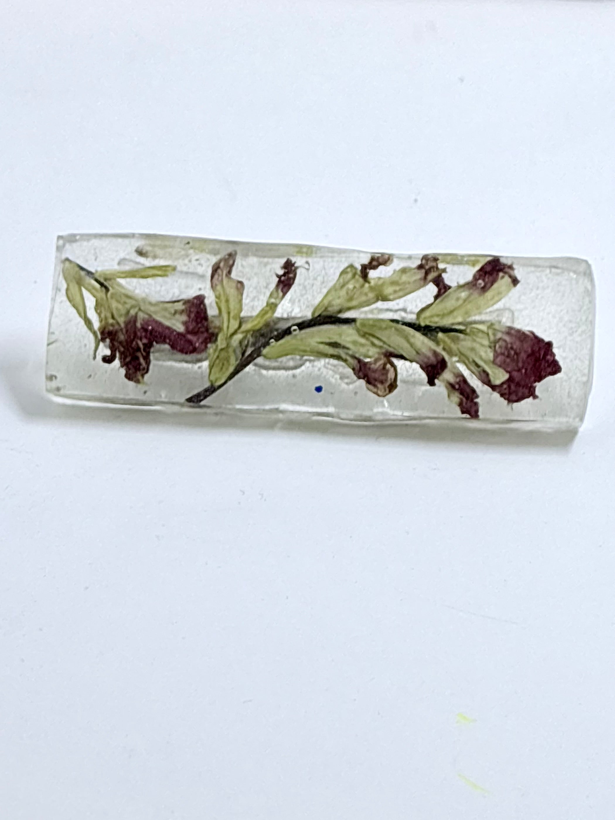 Indian Paintbrush Bar Hair Clip | Botanical Resin Barrette | Prairie Inspired Jewelry