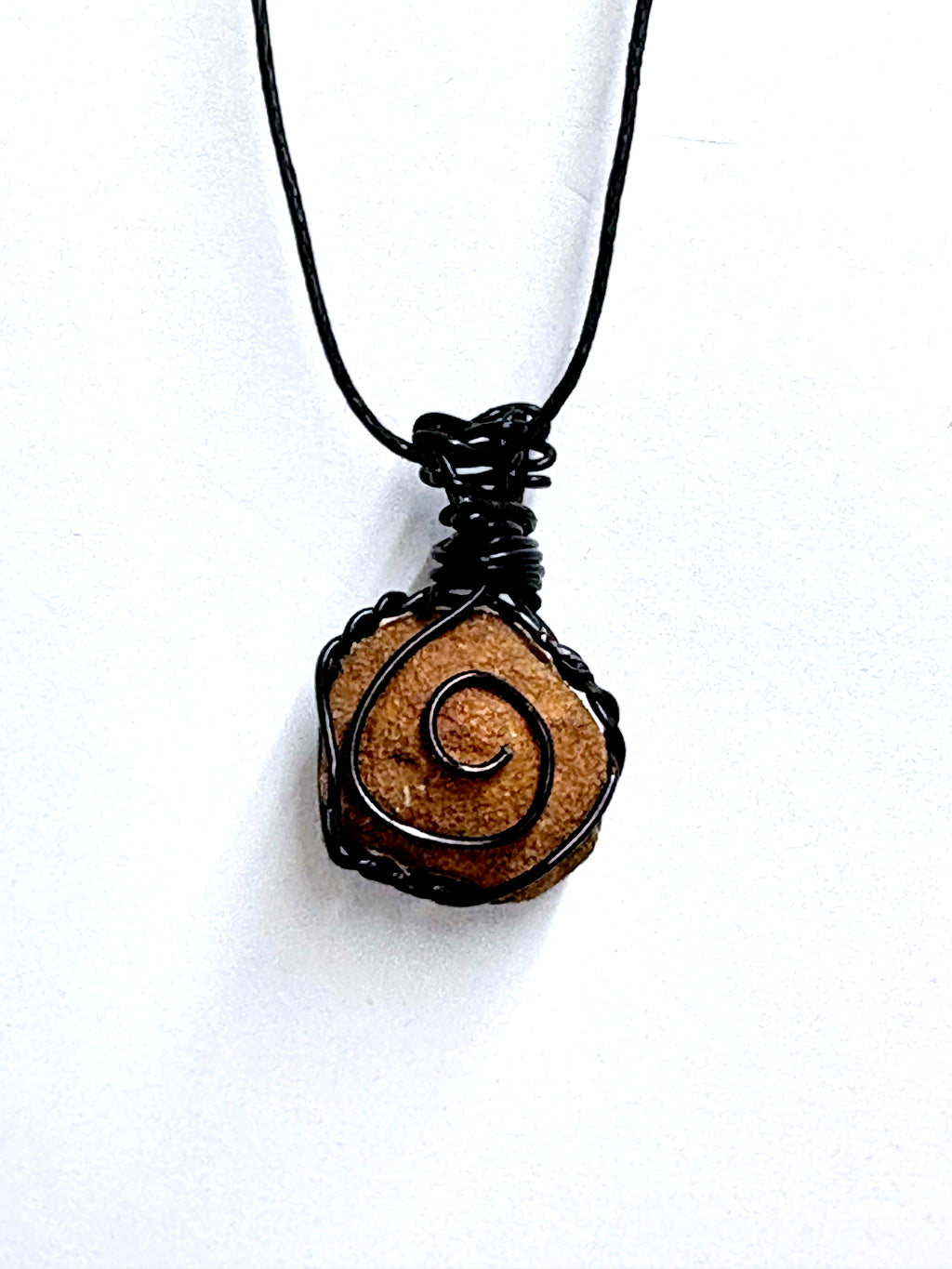Rose Rock | Wire Wrapped Reversible Necklace | Oklahoma Stone Jewelry