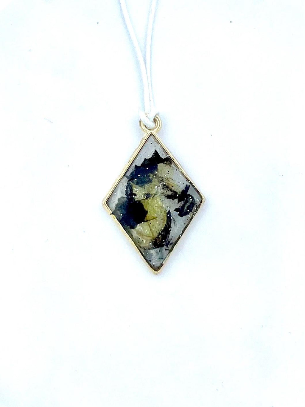Butterfly Wing Resin Necklace | Diamond Pendant | Ethical Insect Jewelry | Fairycore Necklace