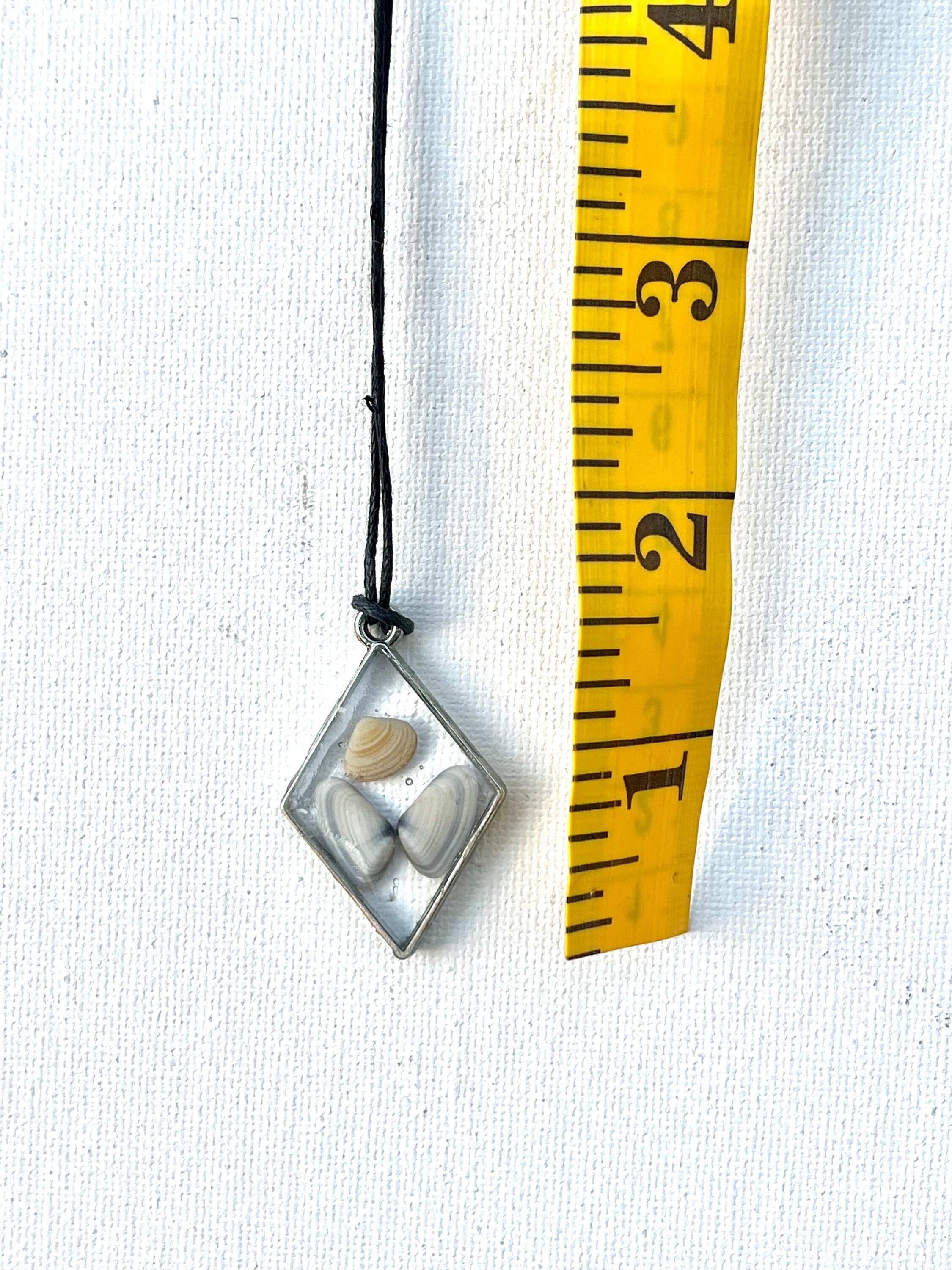 Butterfly Oyster Shells in Resin Pendant, Authentic Seashell Necklace, Mermaid Seashell Jewelry, Whimsical Beach Accessory