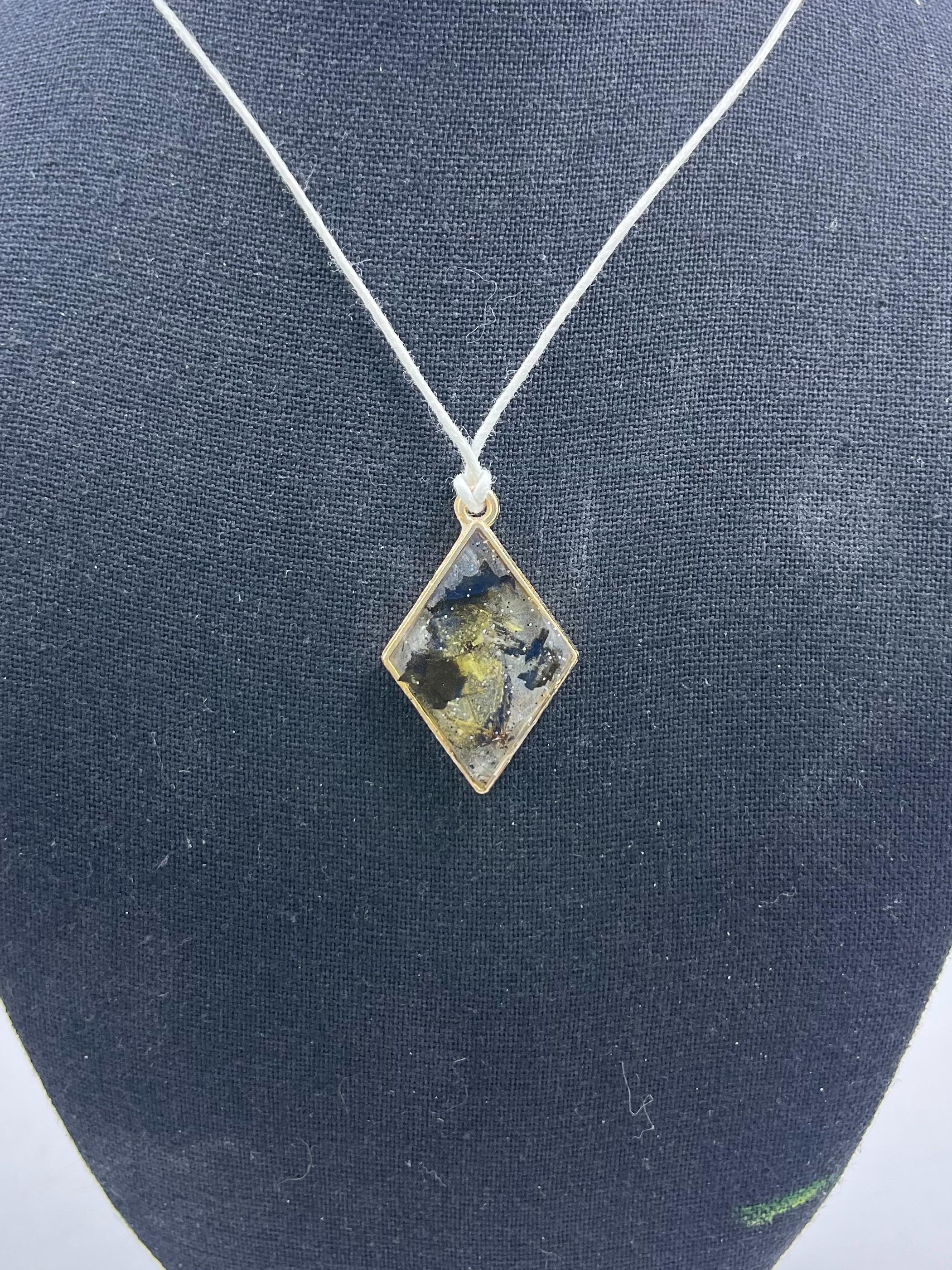 Framed Resin Necklace, Tiger Butterfly Wings in Resin Pendant, Eclectic Nature Based Jewelry for her