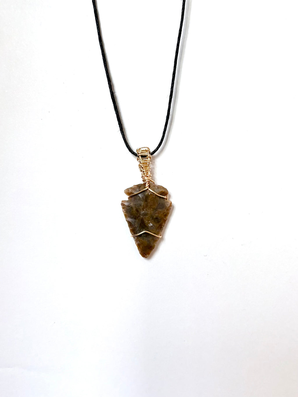 Reversible Arrowhead Necklace | Hand-Wrapped Stone Pendant | Nature Jewelry