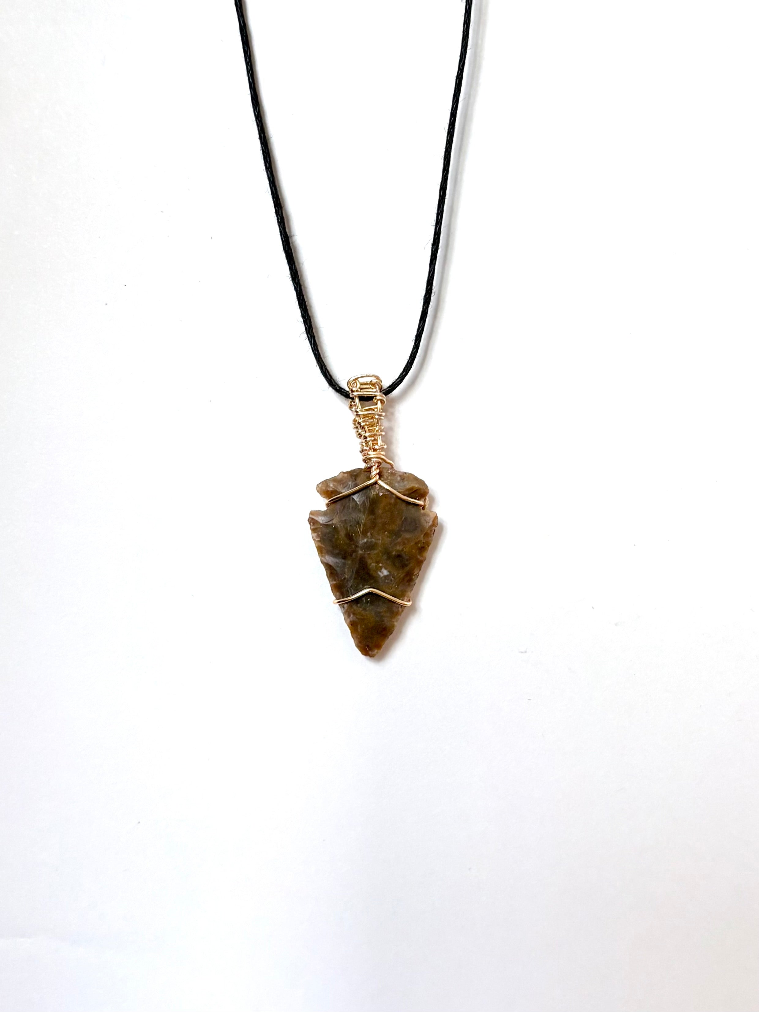 Reversible Arrowhead Necklace | Hand-Wrapped Stone Pendant | Nature Jewelry