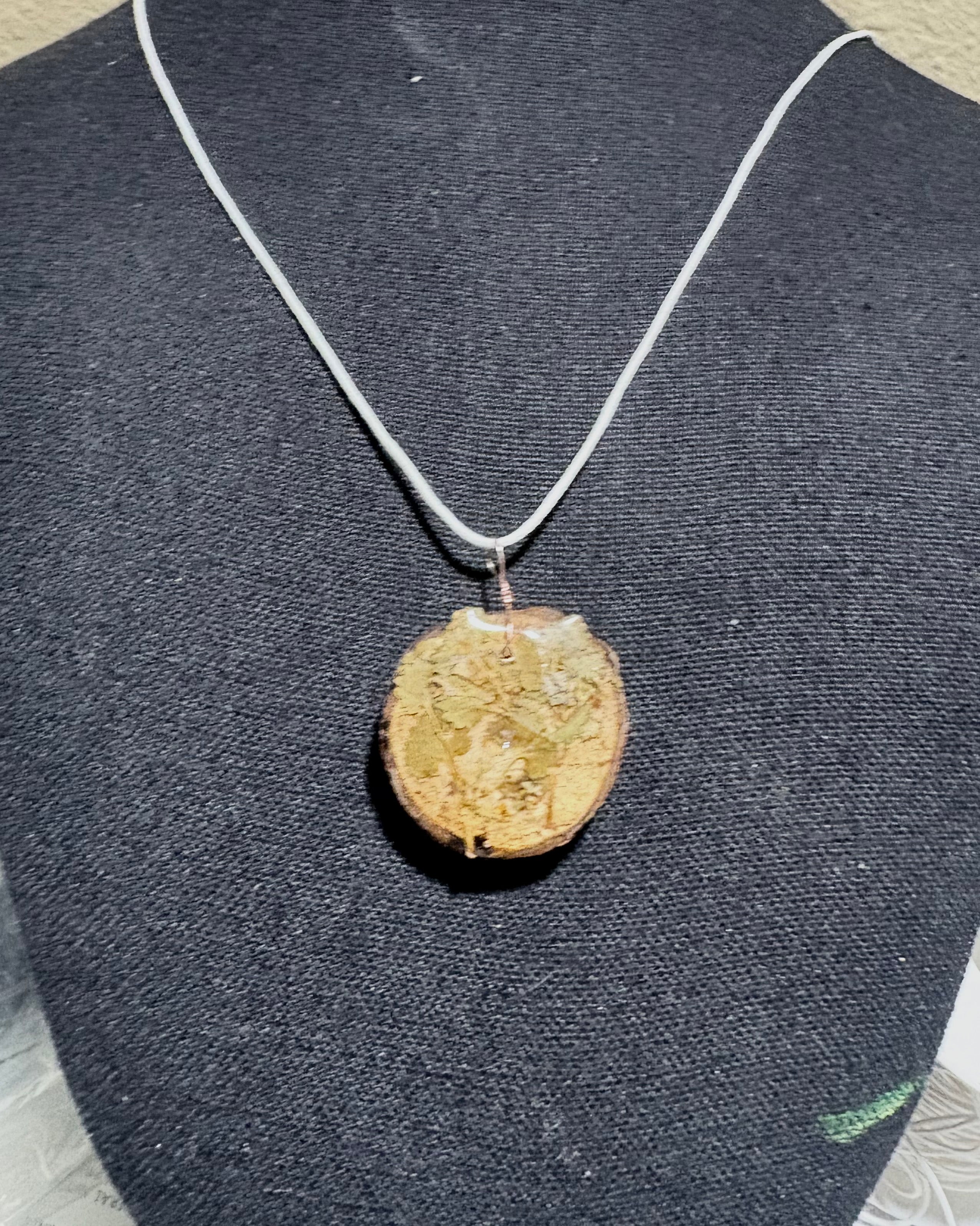 Forest Floor Necklace | Botanical Wood in Resin Pendant