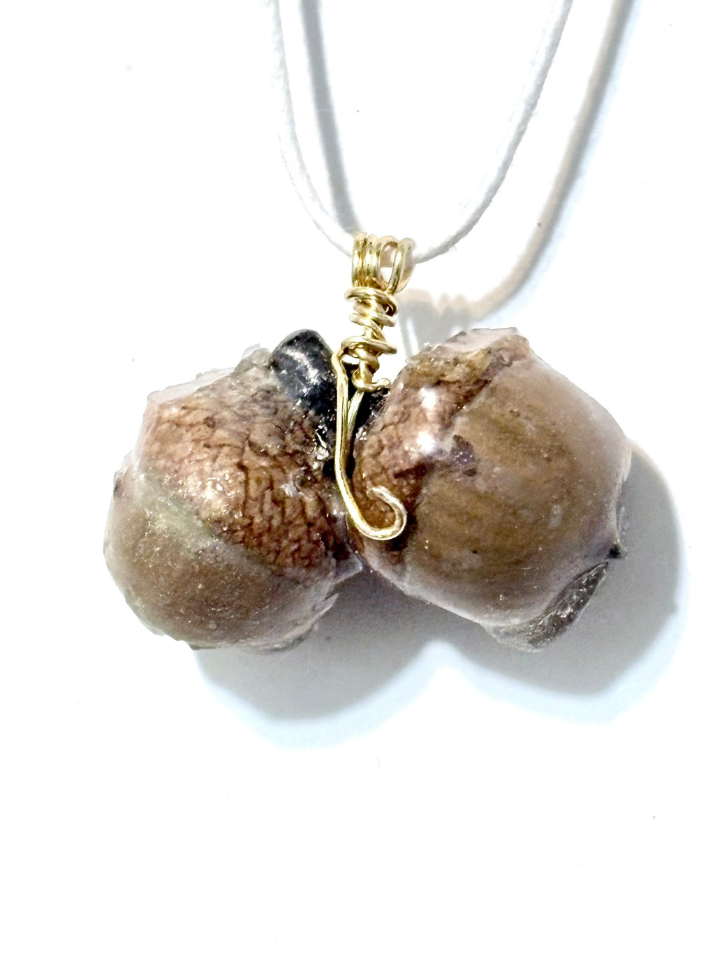Acorn Treasure Pendant | Woodland Acorn in Resin Necklace