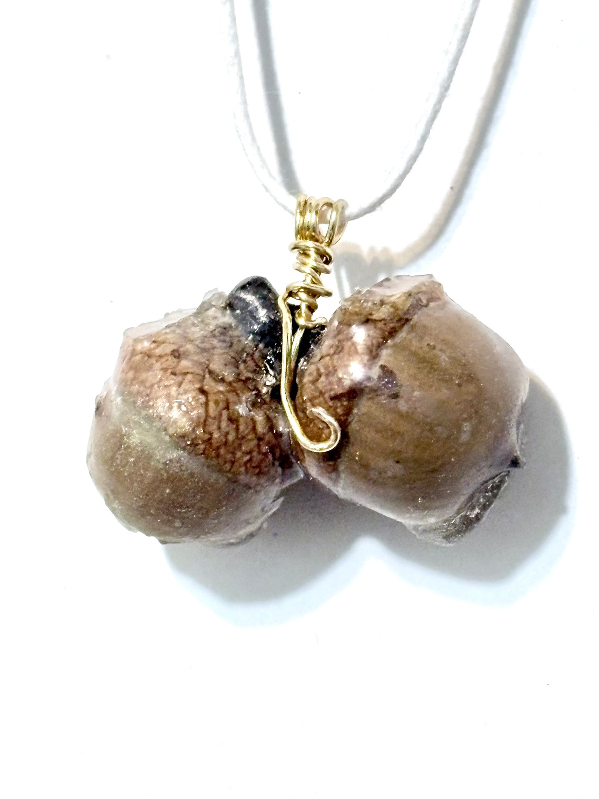 Acorn Treasure Pendant | Woodland Acorn in Resin Necklace