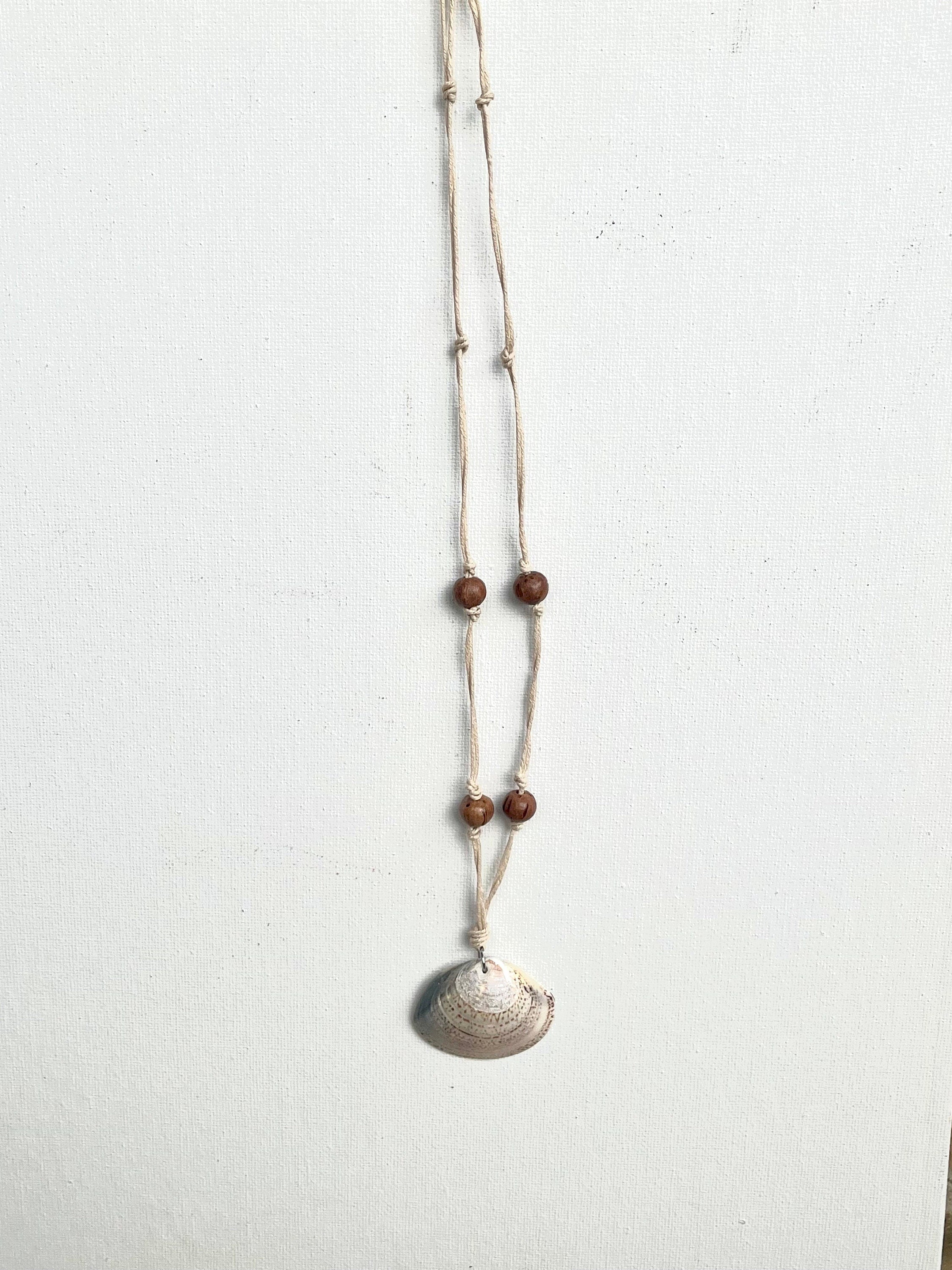 Matching Shell Necklace and Earrings, Seashell Jewelry Set, Gift for Mom / Daughter, Ocean Inspired