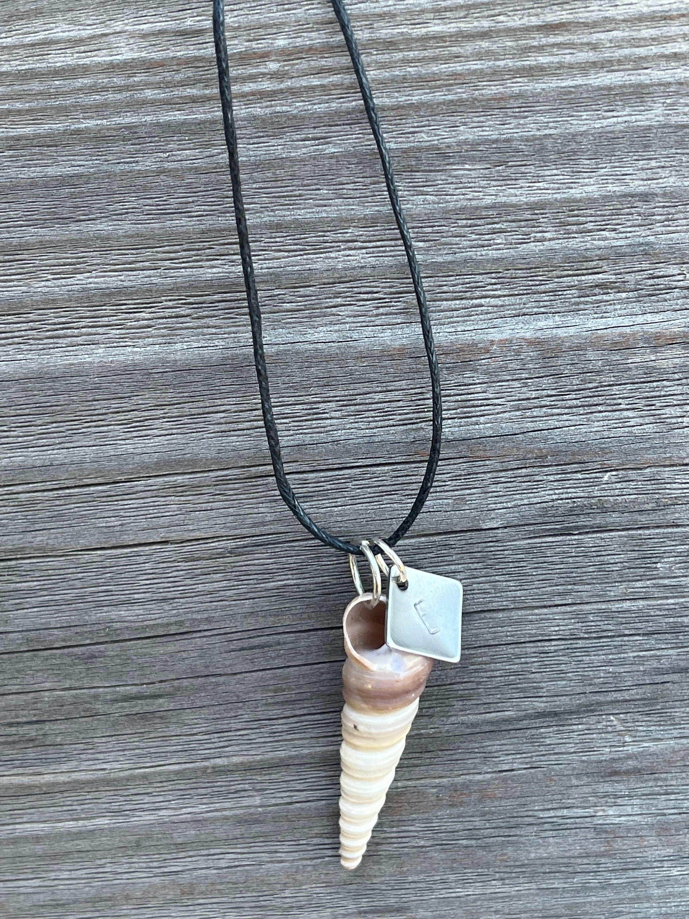 Seashell Necklace | Resin Coated Auger Shell Pendant