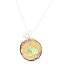Ivy on Wood Slice Necklace | Meadow Botanical Wood in Resin Pendant