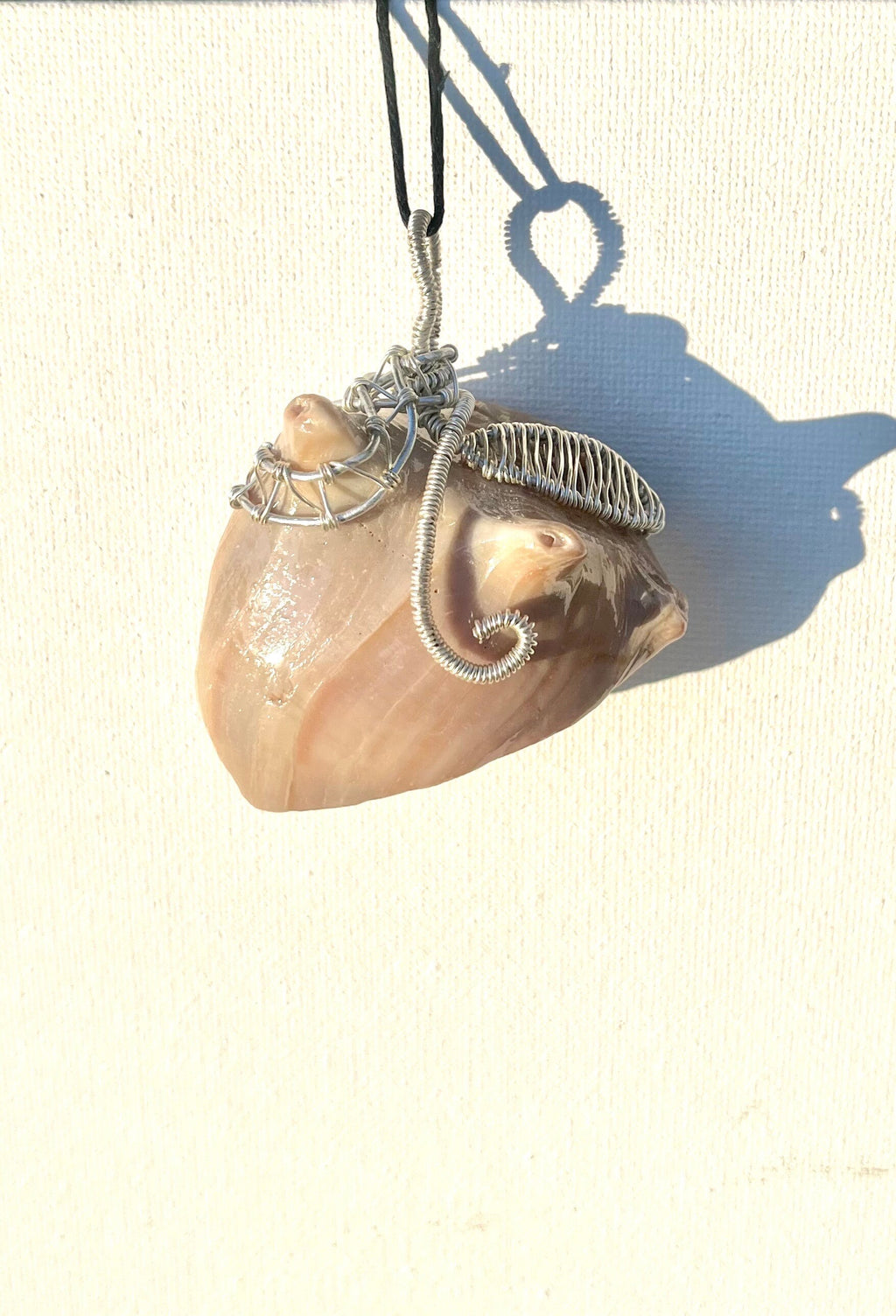 Wire Wrapped Shell Fragment Pendants, Ocean Inspired Jewelry, Gift for Beach Lover, Statement Necklace, Authentic Shells