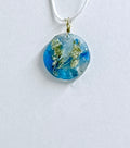 Queen Anne’s Lace Necklace | Blue Resin Floral Pendant | Pressed Flower Jewelry