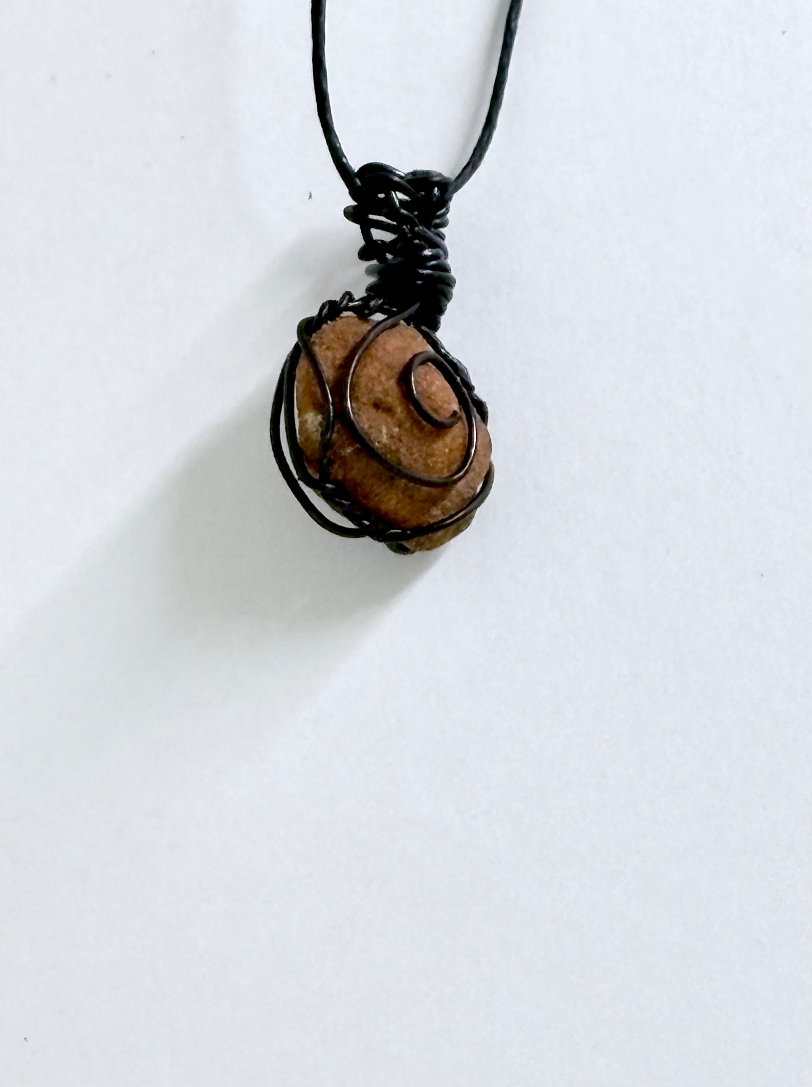 Rose Rock | Wire Wrapped Reversible Necklace | Oklahoma Stone Jewelry