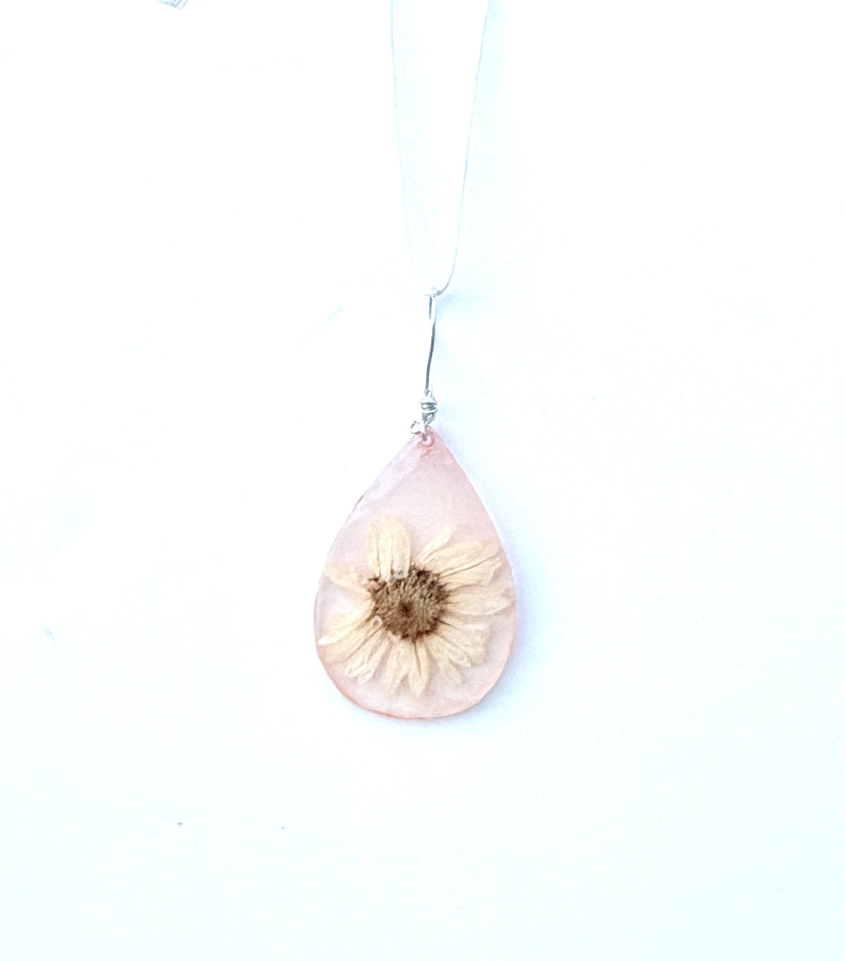 Peach Pressed Flower Necklace | Peach Daydream