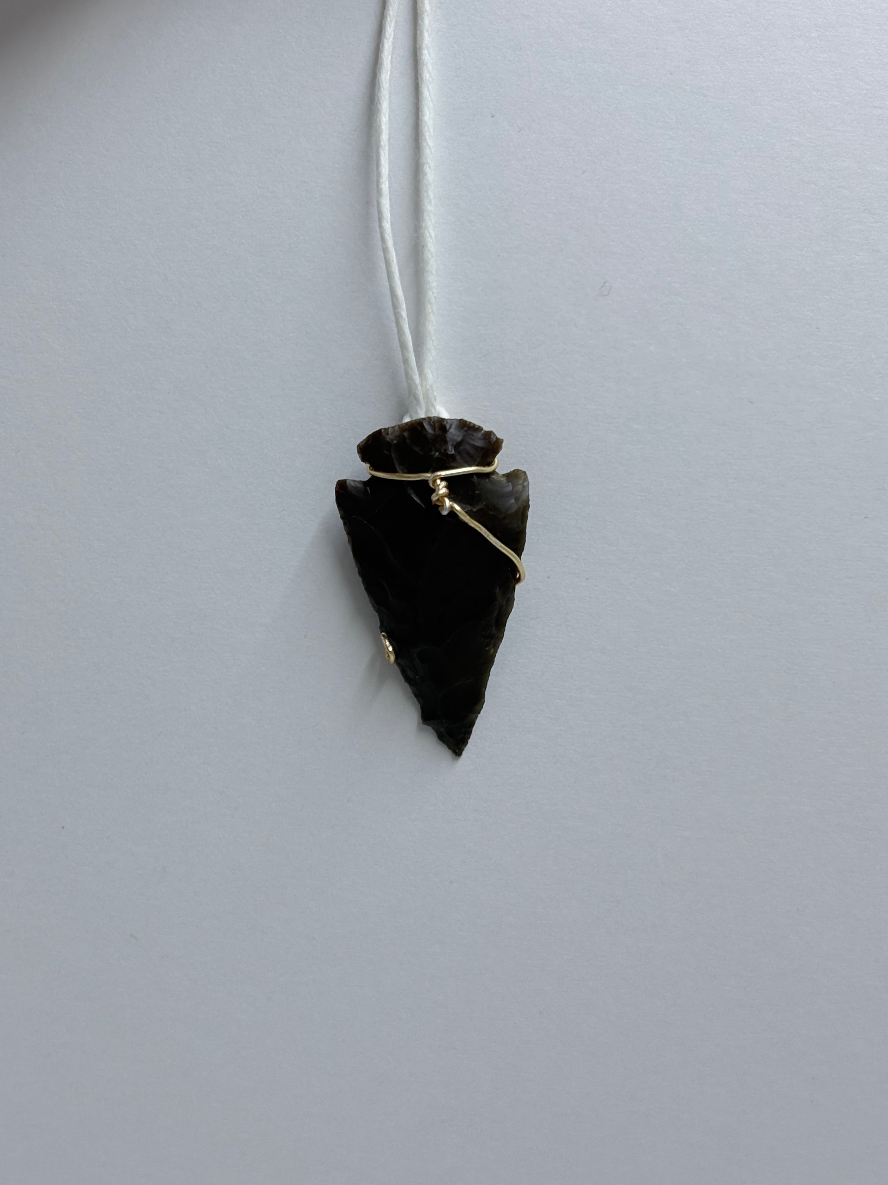 Statement Arrowhead Necklace | Wire Wrapped Stone Pendant | One of a Kind Jewelry