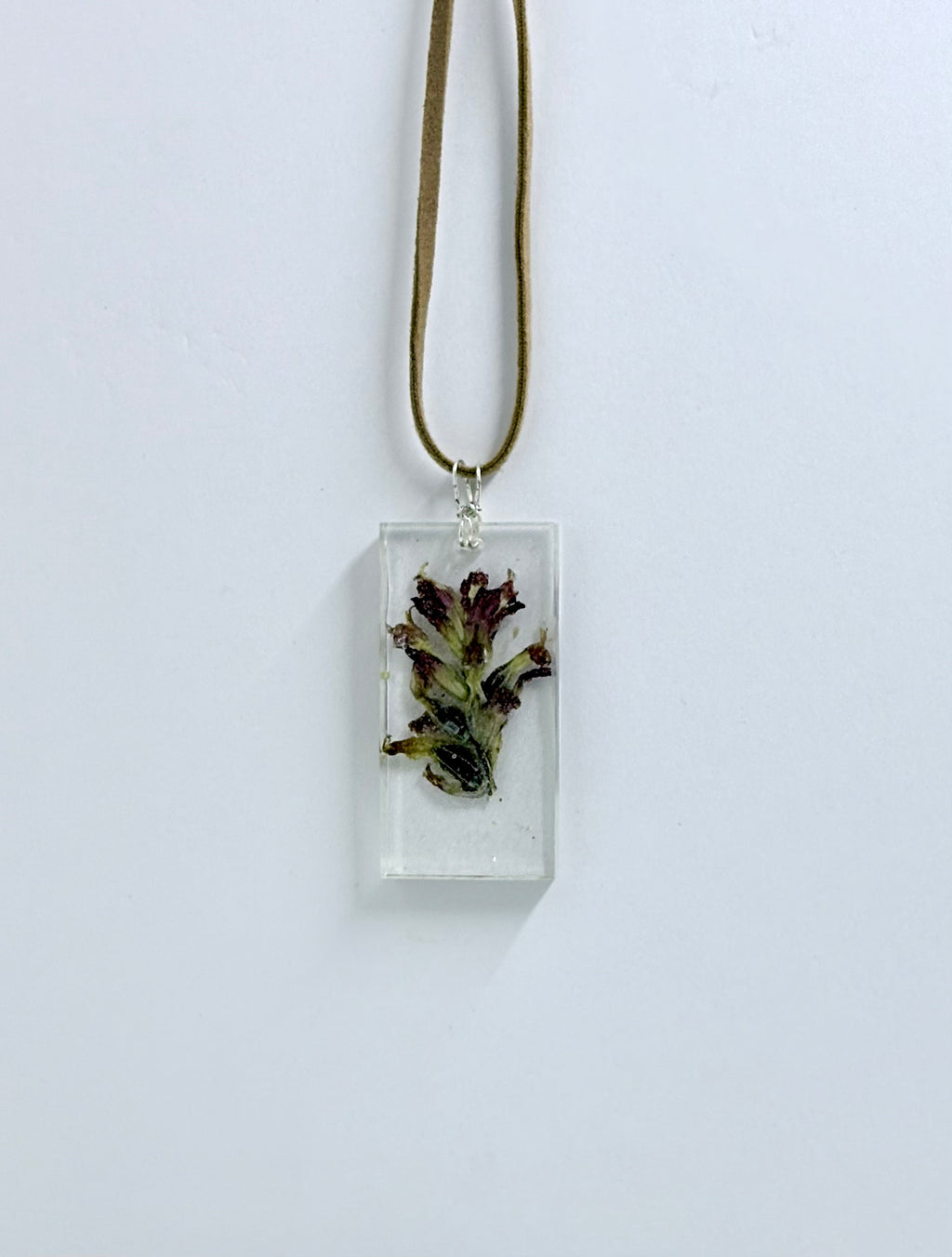 Indian Paintbrush Statement Necklace | Large Botanical Pendant | Prairie Jewelry