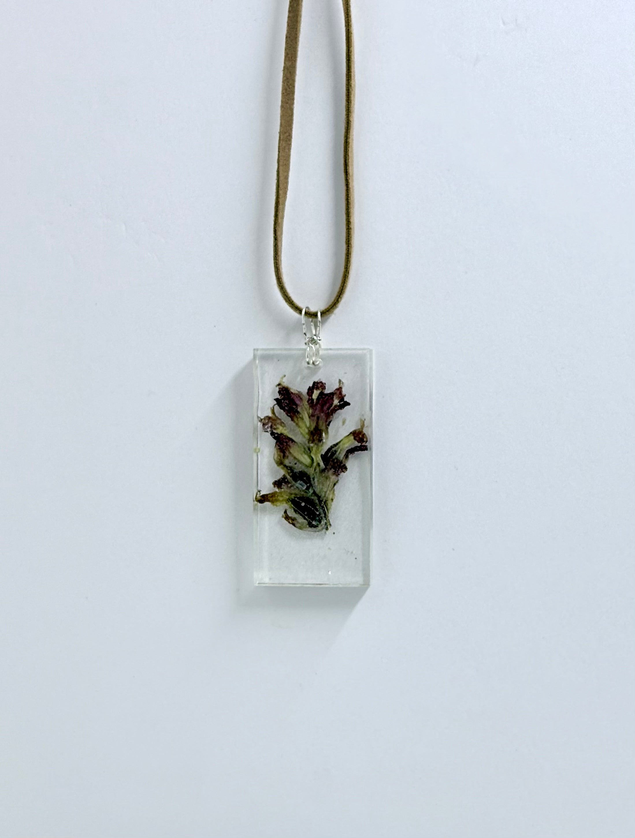 Indian Paintbrush Statement Necklace | Large Botanical Pendant | Prairie Jewelry
