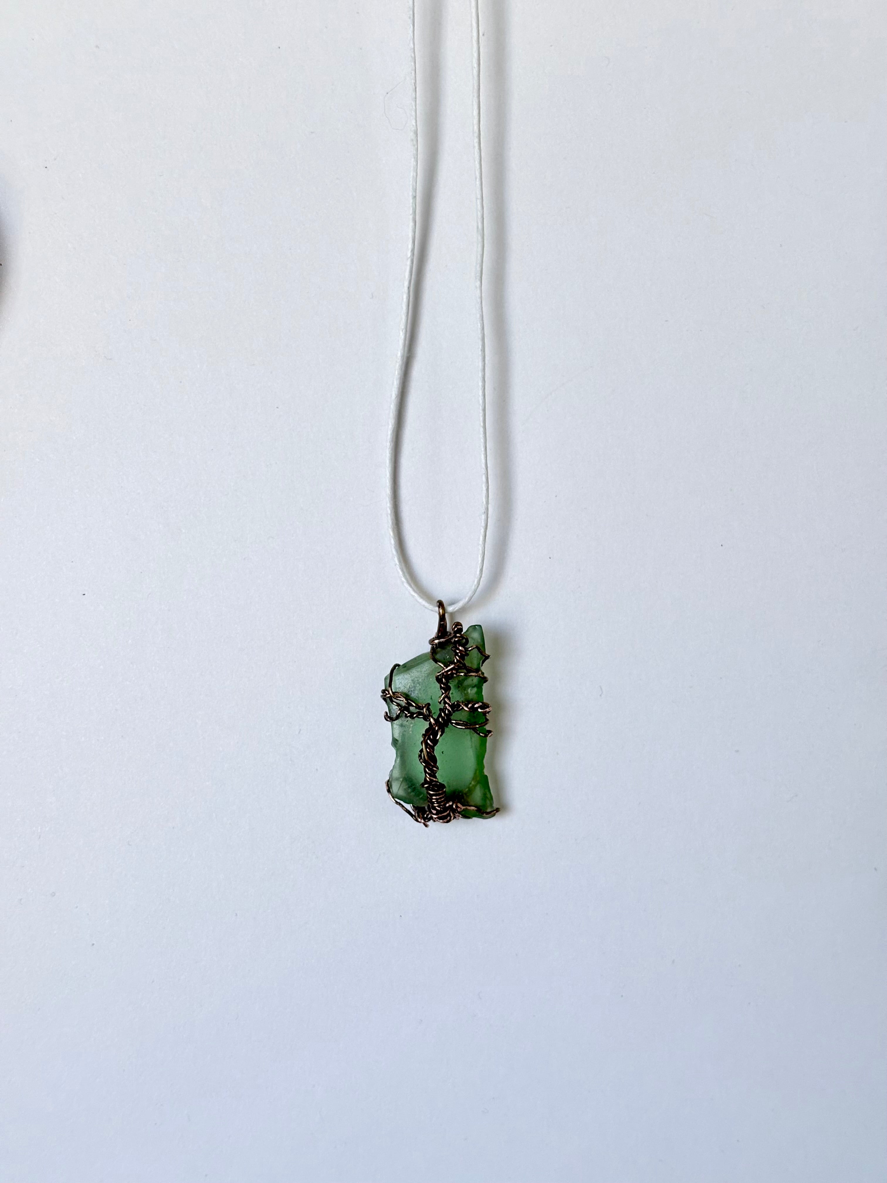 Where Roots Hold Strong | Tree of Life Beach Glass Necklace