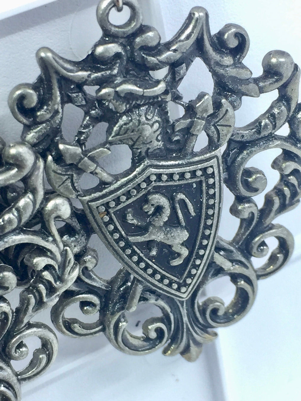 Coat of Arms Earrings, Handmade Dangle Earrings, Asymmetrical Earrings