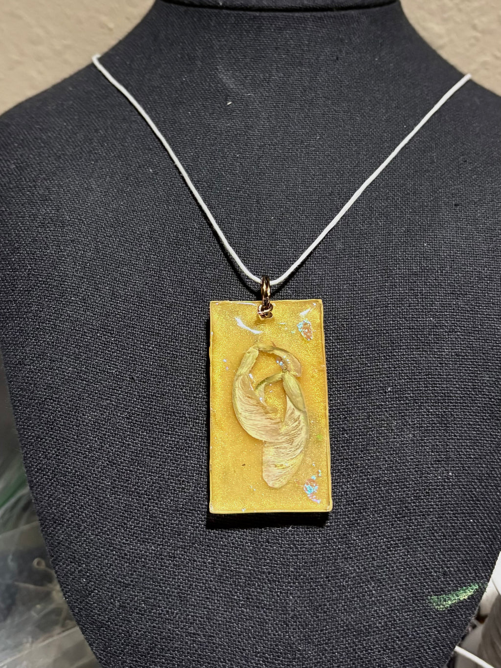 Helicopter Seeds in Resin Pendant | Woodland Wings Necklace