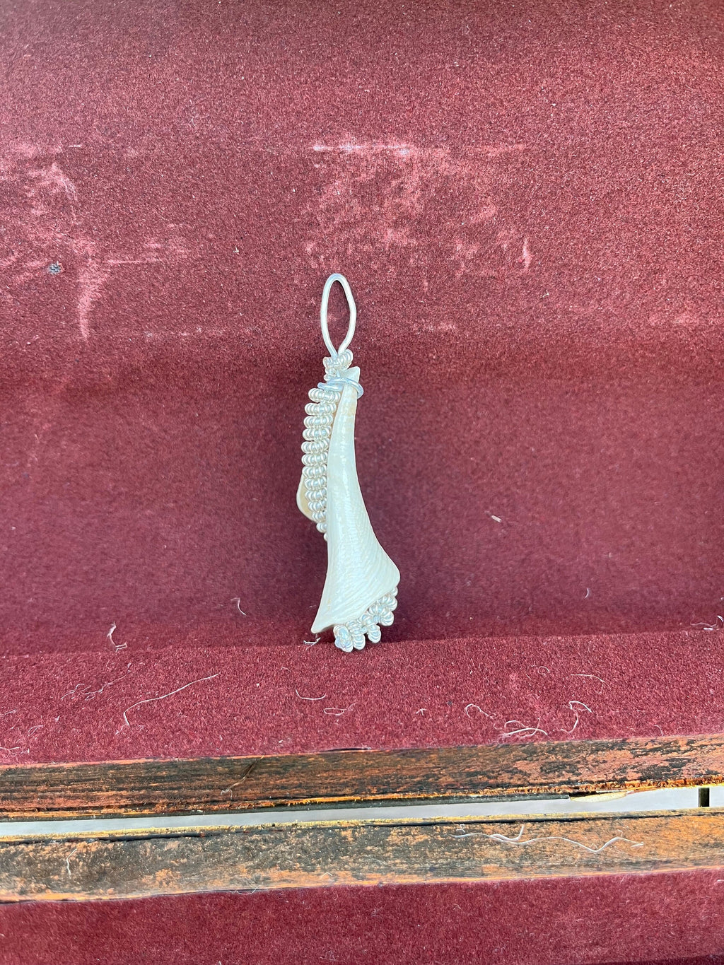 Wire Wrapped White Shell Fragment Pendant, Ocean Inspired Jewelry, Gift for Beach Lover, Statement Necklace, Authentic Shells