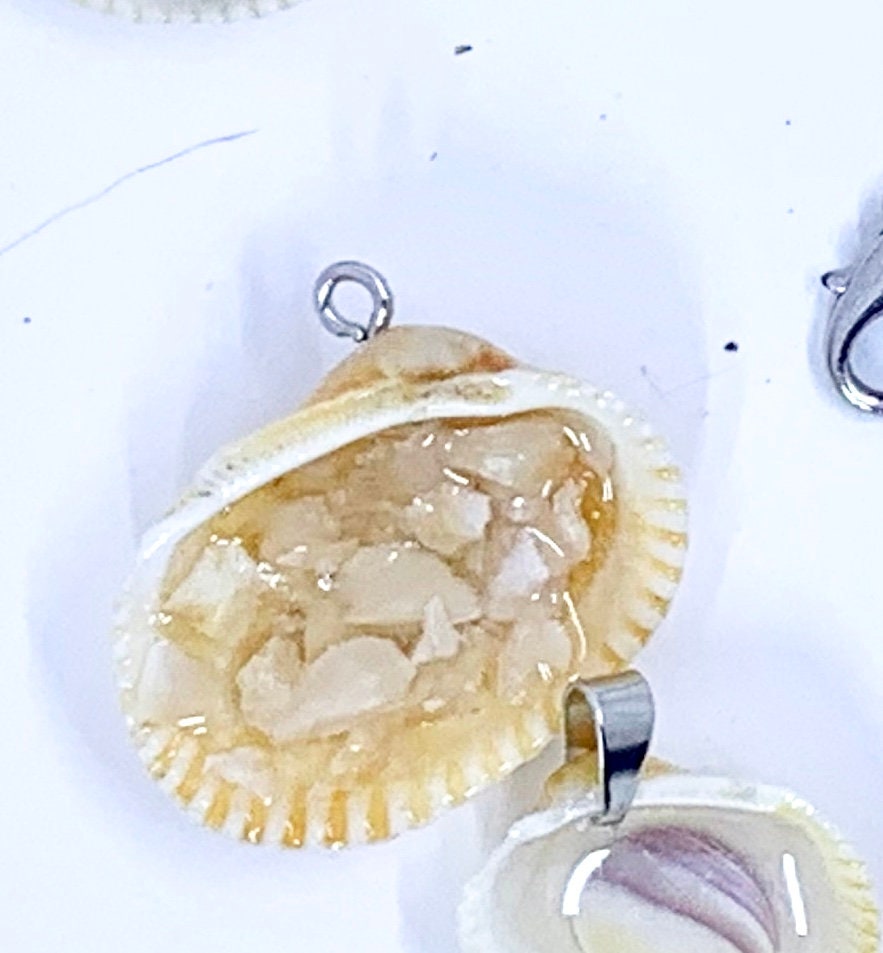 Seashell and Resin Pendant | Seashell Jewelry