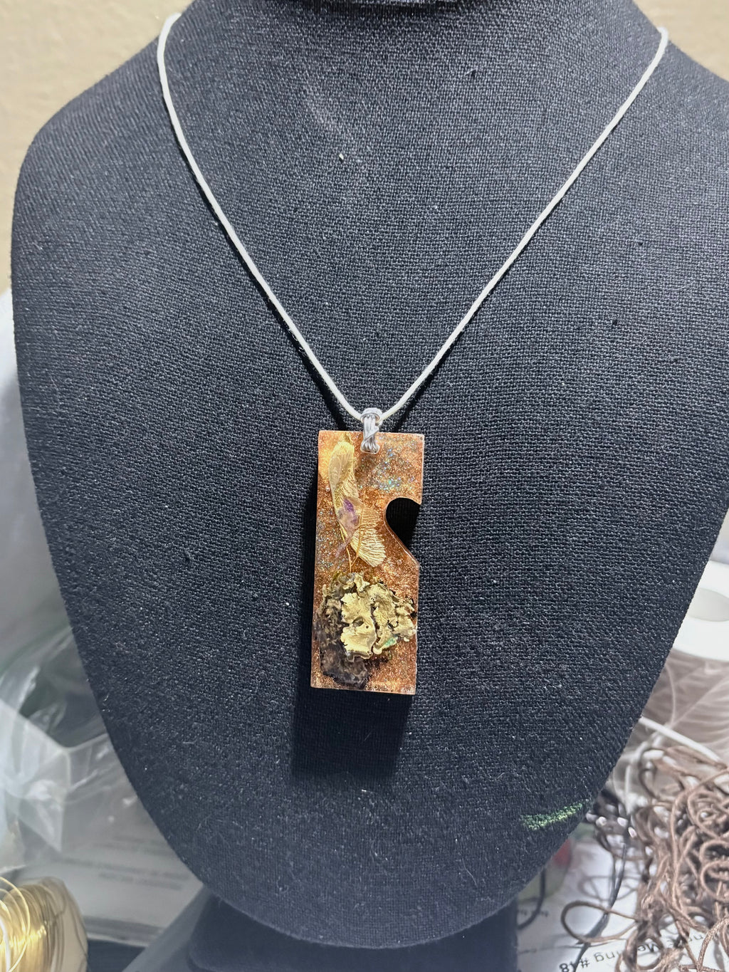 Forest Botanicals in Resin Pendant | Woodland Wonder