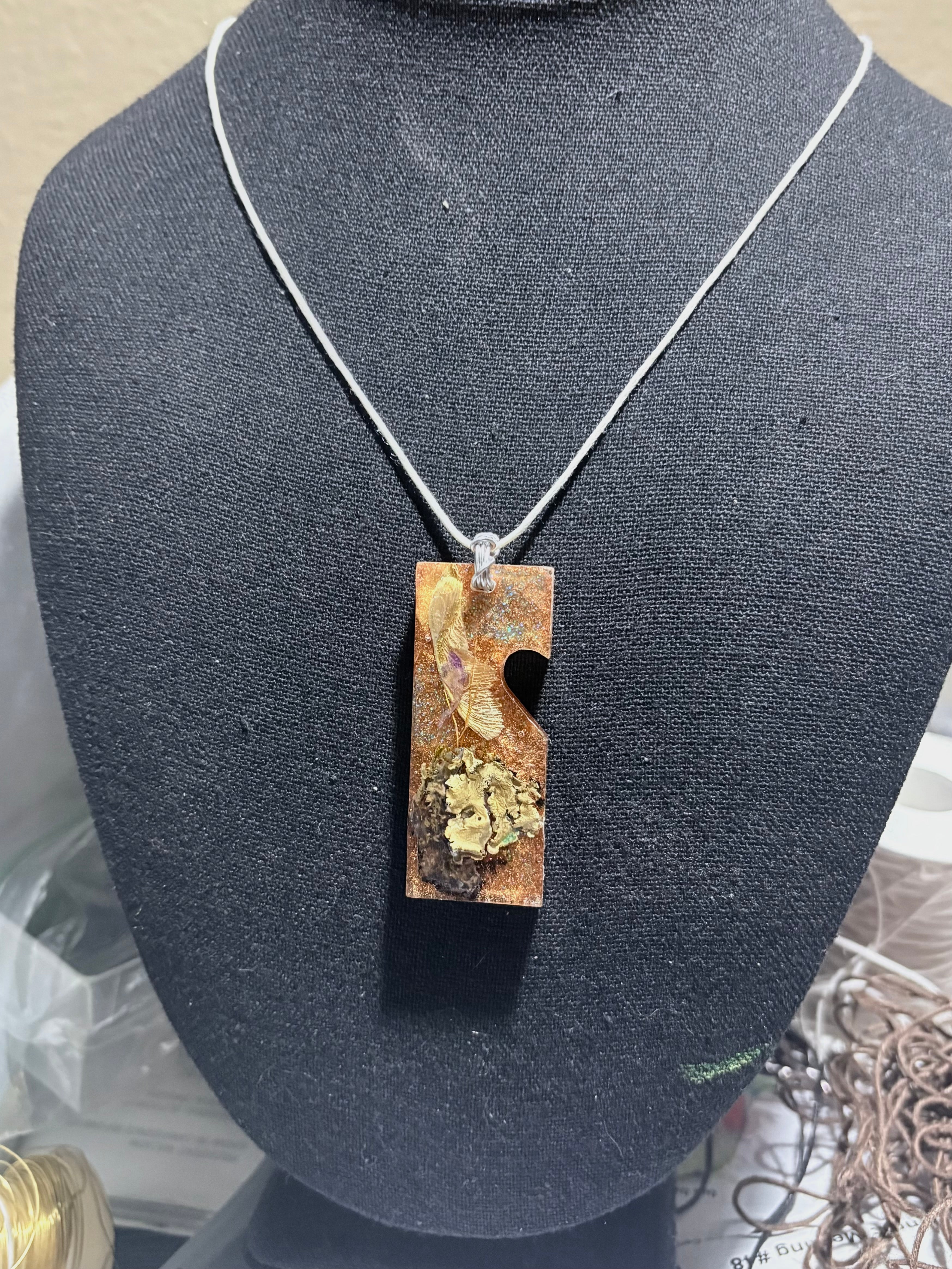 Forest Botanicals in Resin Pendant | Woodland Wonder