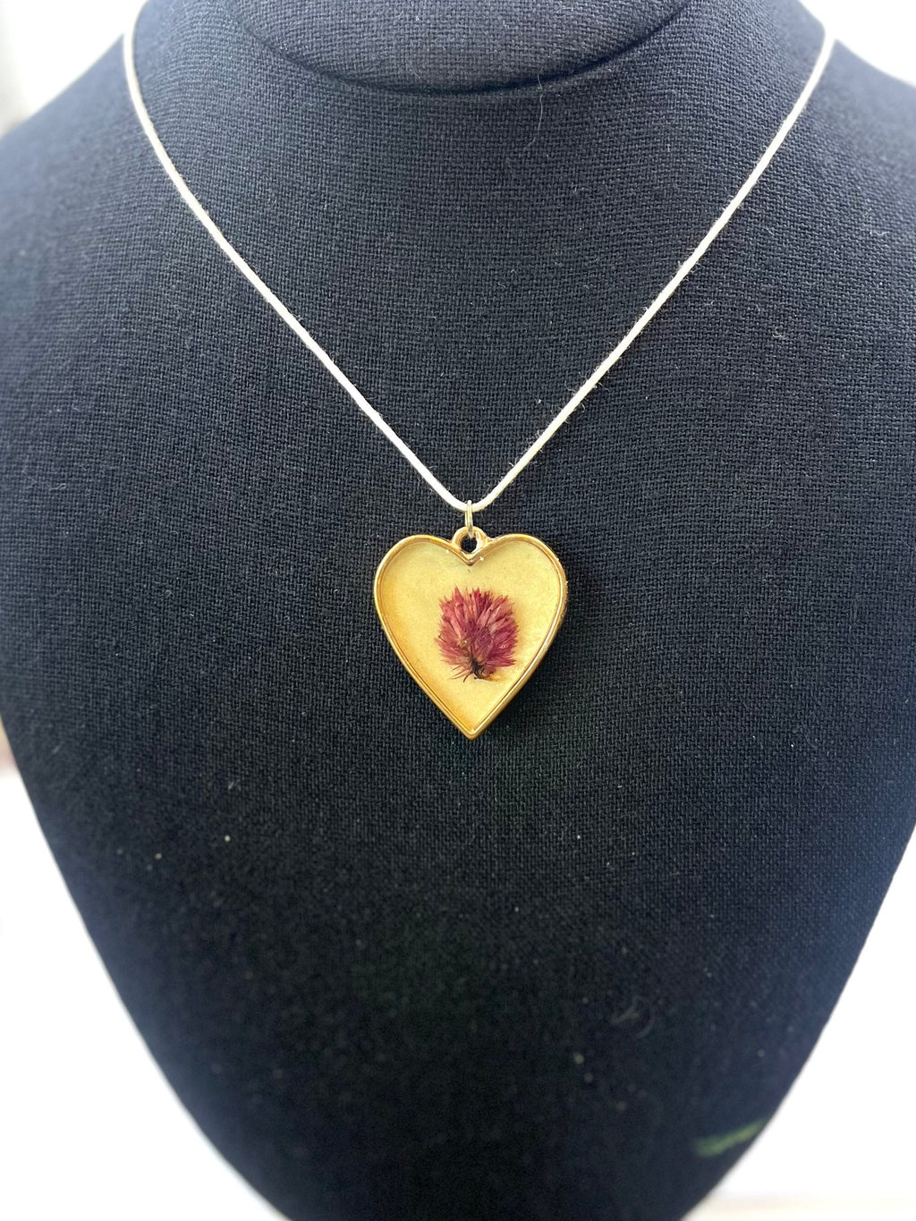 Pressed Flower Heart Necklace | Real Flower Resin Pendant | Romantic Nature Jewelry