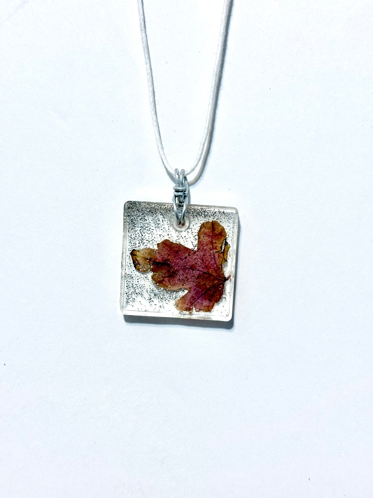 Red Leaf Resin Necklace | Emberfall
