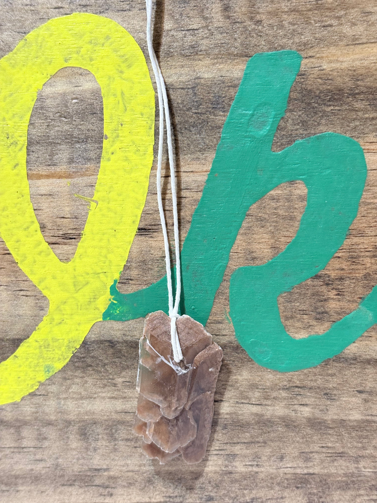 Double Hourglass Selenite | Raw Crystal Necklace | One of a Kind Stone