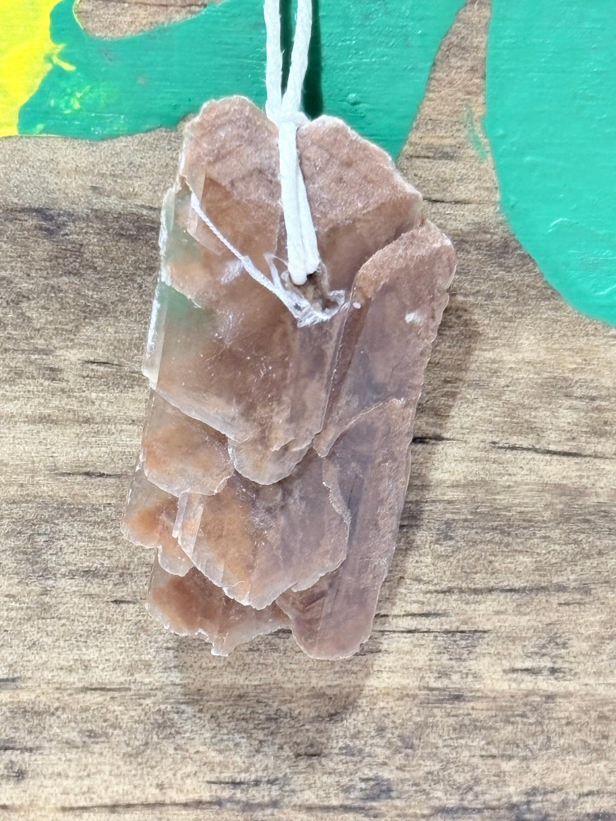 Double Hourglass Selenite | Raw Crystal Necklace | One of a Kind Stone
