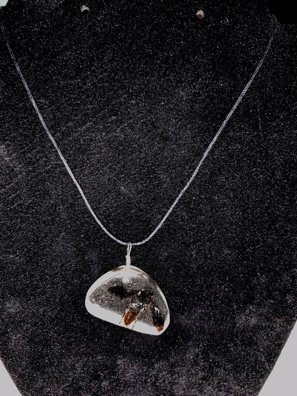 Bee in Resin Pendant Necklace, Nature Inspired Jewelry, Blue Winged Wasp in Resin Pendant, Gift for Bee Lover, Beekeeper