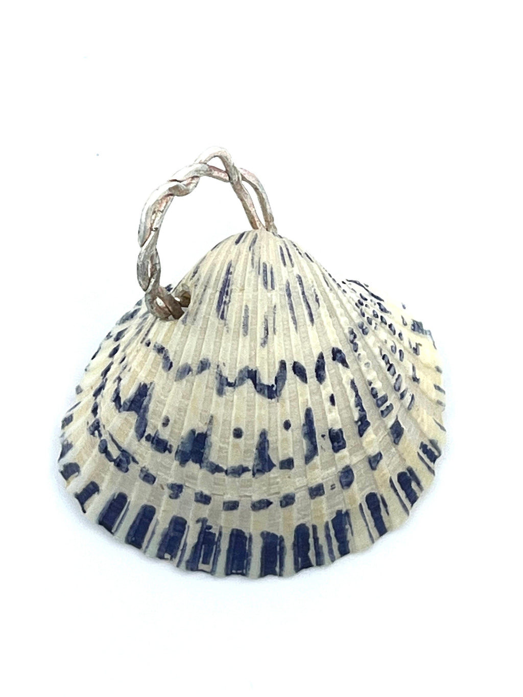 Hand Drawn Shell Pendant Necklace | Indigo Blue Coastal Jewelry